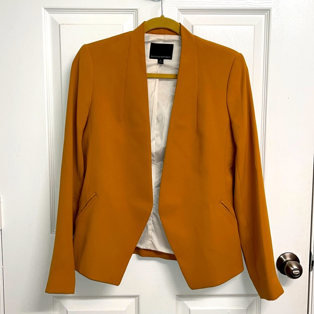Banana Republic Blazer Mustard Tan